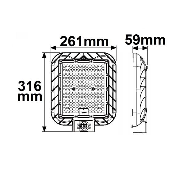 LED Street Light Modul EM145 RAL8019 Graubraun, 4000K, IP65, 140 lm/W, exkl. Adapter