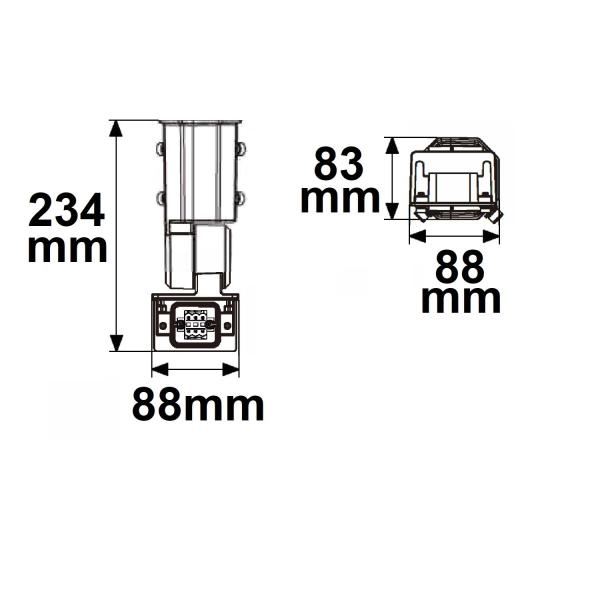 Mastadapter DN60 mit variablem Winkel für Street Light Modul EM145