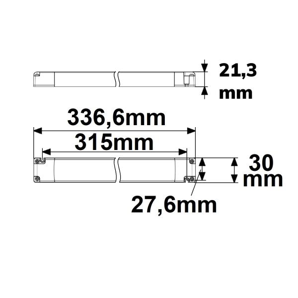 LED CCT PWM-Trafo 24V/DC, 0-100W, 2 Kanal, ultraslim, Push/DALI-2 DT8 dimmbar, SELV