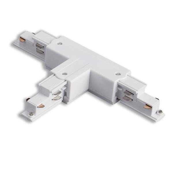 3-Phasen DALI T-Verbinder für Aufbauschiene, N-Leiter rechts, weiß