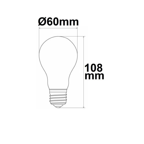 E27 LED Birne A60, 4W, klar, 210 lm/W, warmweiß