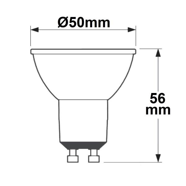 GU10 LED Strahler 5W, 45°, prismatisch, kaltweiß, dimmbar, CRI90