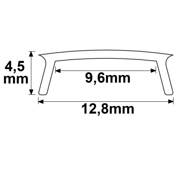 Abdeckung COVER52 schwarz/matt 600cm für Profil SURF11/CORNER11