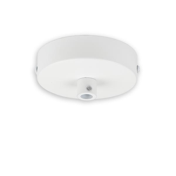 Deckenbaldachin rund, weiß, für Kabel mit bis zu max. 9,8mm Manteldurchm.