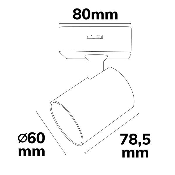 Wand-/Deckenleuchte GU10 Single, IP20, weiß, mit Ein/Aus-Schalter, exkl. Leuchtmittel