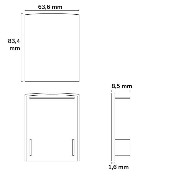 Endkappe EC115 weiß für LAMP40, 2 Stück, mit Lichtfalle