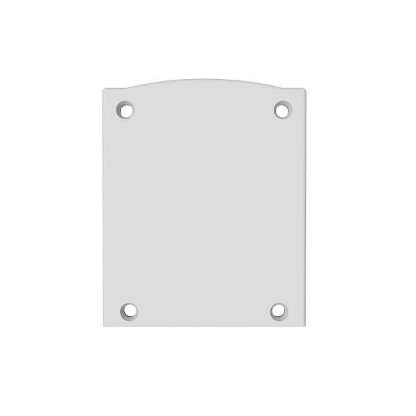 Endkappe EC116 Alu weiß für LAMP30 V1+V2, Halbrund, 2 STK, inkl. Schrauben