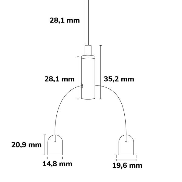 Seilabhängung Z04 für LAMP30 V2, Länge bis 3m, 2 Stk, inkl. Befestigungsmaterial