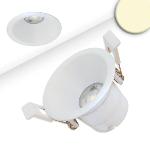 LED Einbaustrahler BACK60, weiß matt, rund, 5W, CRI90, 2700K, rückversetzt, UGR<12, dimmbar