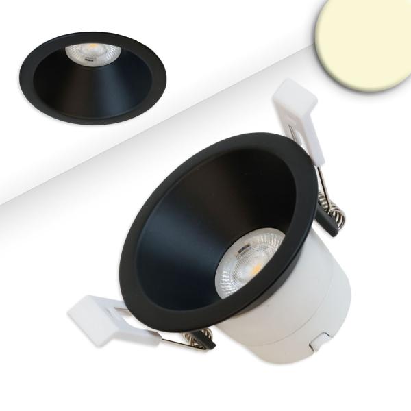 LED Einbaustrahler BACK60, schwarz matt, rund, 5W, CRI90, 3000K, rückversetzt, UGR<12, dimmbar