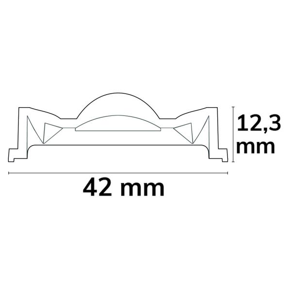 Einschubcover 60° Linse für 3-PH Linearleuchte prismatisch, 120cm
