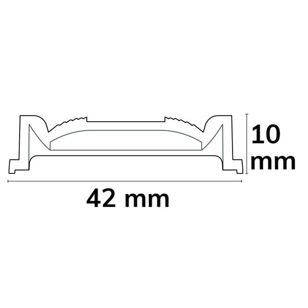 Einschubcover 2x25° Linse doppelt-asymmetrisch für 3-Phasen Linearleuchte prismatisch, 120cm