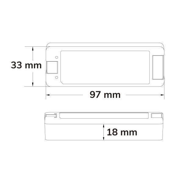 Sys-Pro Push/Funk Soft-On/Soft-Off PWM-Dimmer, 1 Kanal, 12-48V DC 8A