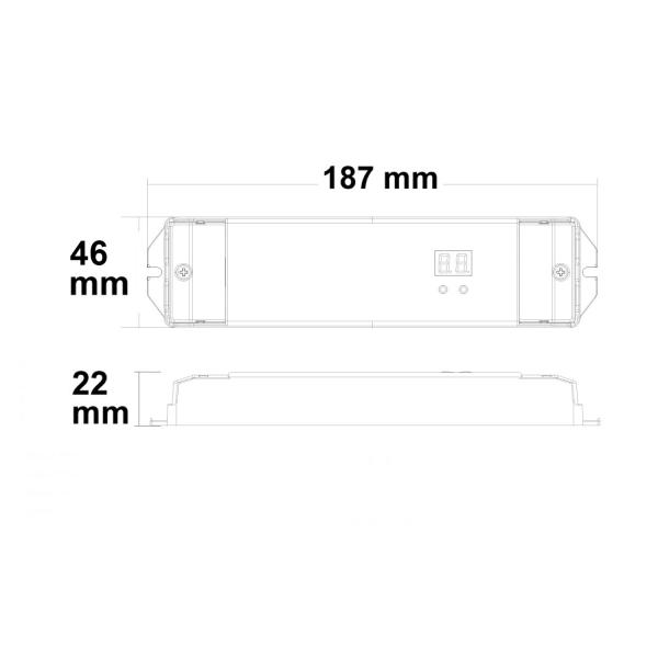 DALI-2 DT6 5 Adressen / DT8 5-Kanal 1 Adresse Multi-PWM Dimmer, 12-24V 5x4A, 36-48V 5x3A