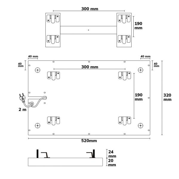 Infrarot-Panel BEST STANDARD 320x520mm, 160W