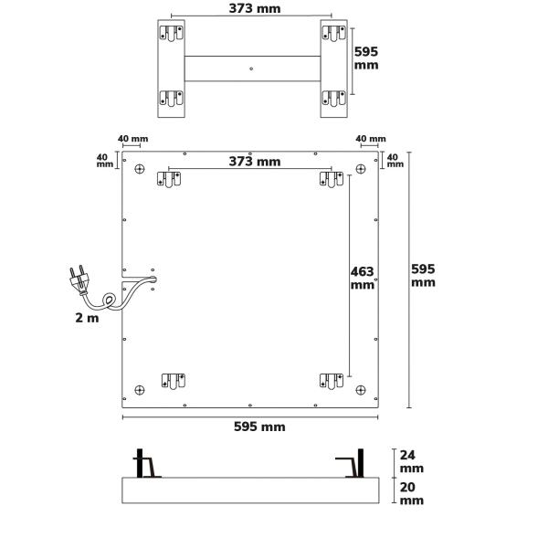 Infrarot-Panel BEST STANDARD, 595x595mm, 320W