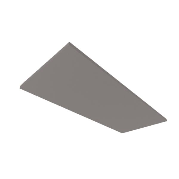 Akustikabsorber H25 für Leuchtenrahmen mit Innenformat 592x1500mm, grau