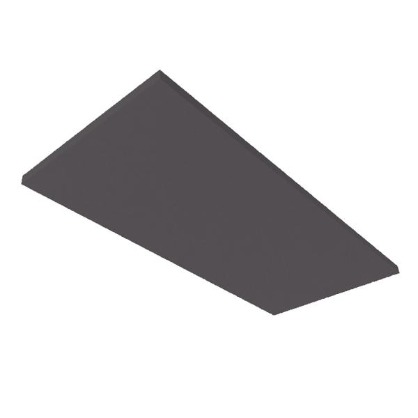 Akustikabsorber H25 für Leuchtenrahmen mit Innenformat 500x1192mm, anthrazit