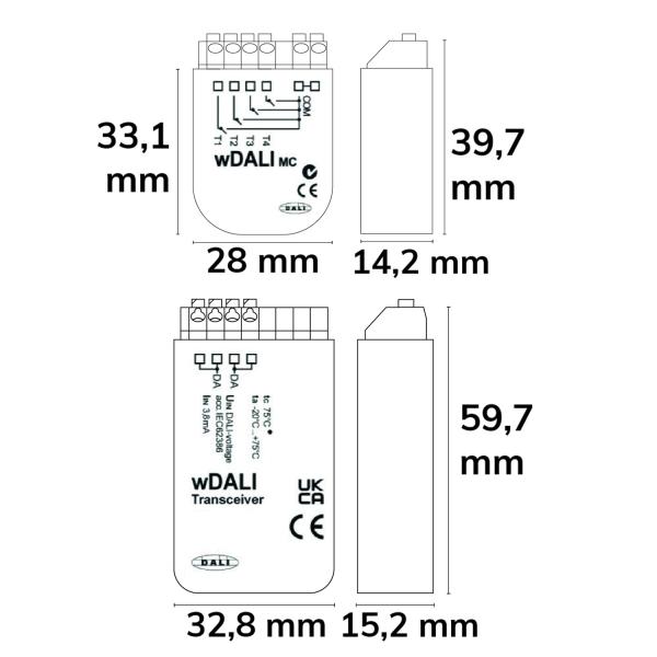 SET aus 116822 DALI Funktransmitter und 116927 DALI Receiver