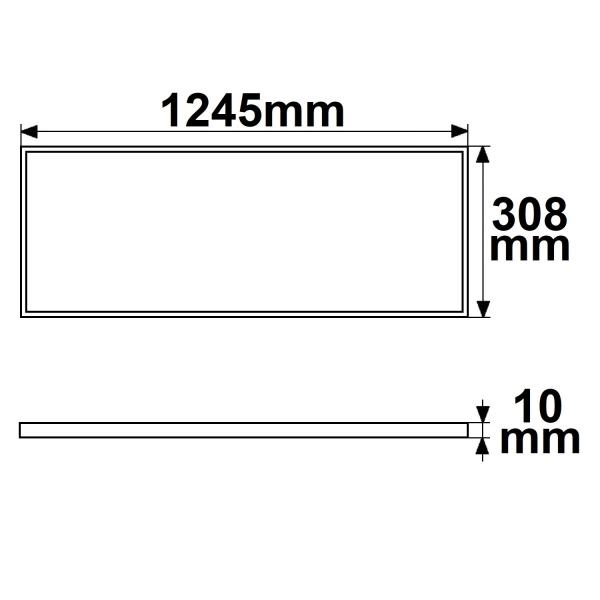 LED Panel Professional Line 308x1245mm, UGR<19 4H/8H, 36W, RAL9016, neutralweiß, PowerSwitch 21-40W