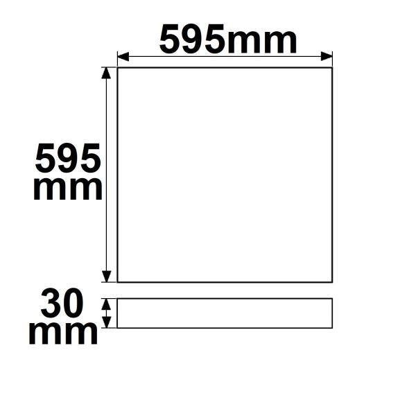 LED Panel Backlight Line 600, UGR<19 8H/8H, CRI 90, 36W, 4000K, PowerSwitch 21-40W