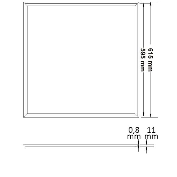 LED Panel Frame 625, 40W, warmweiß, PowerSwitch 21-40W