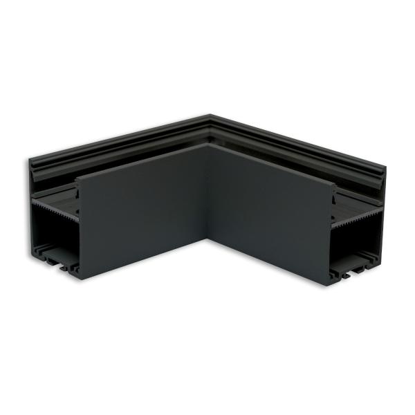 LAMP30V1 90° Eck, geschweißt, 120x120mm, schwarz RAL 9005, exkl. Cover