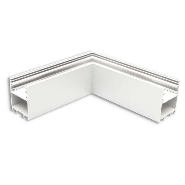LAMP30V2 90° Eck, geschweißt, 120x120mm, weiß RAL 9003, exkl. Cover