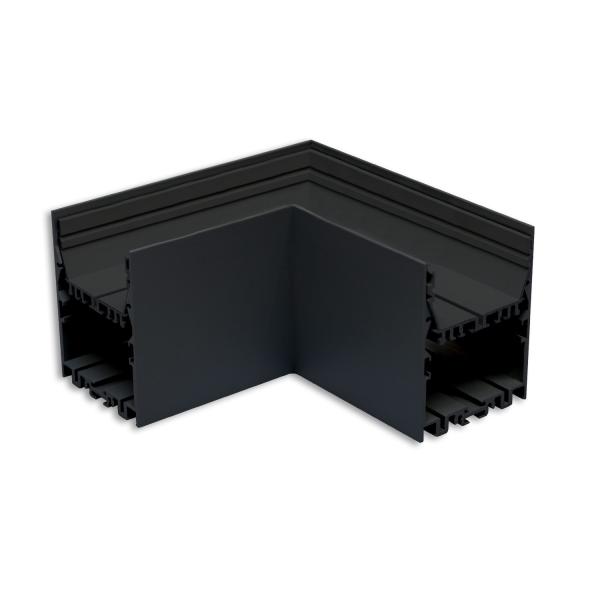 LAMP40 90° Eck, geschweißt, 140x140mm, schwarz RAL 9005, exkl. Cover