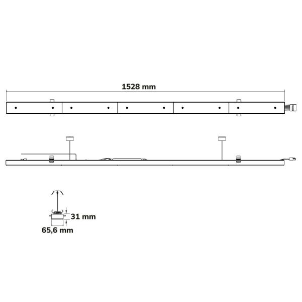 FastFix LED Linearsystem R XL Modul 1528mm 25-75W, 5000K, 60°, 180lm/W