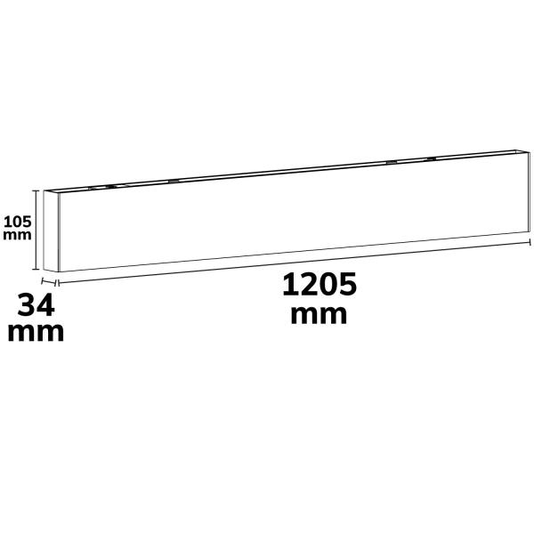 LED Hängeleuchte Raster UGR<19, 36°, 120cm, schwarz, 30W, 4000K, DALI dimmbar