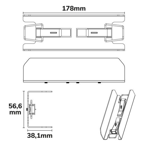 Linearverbinder für Aufbau/Hängeleuchte LINKLINE50