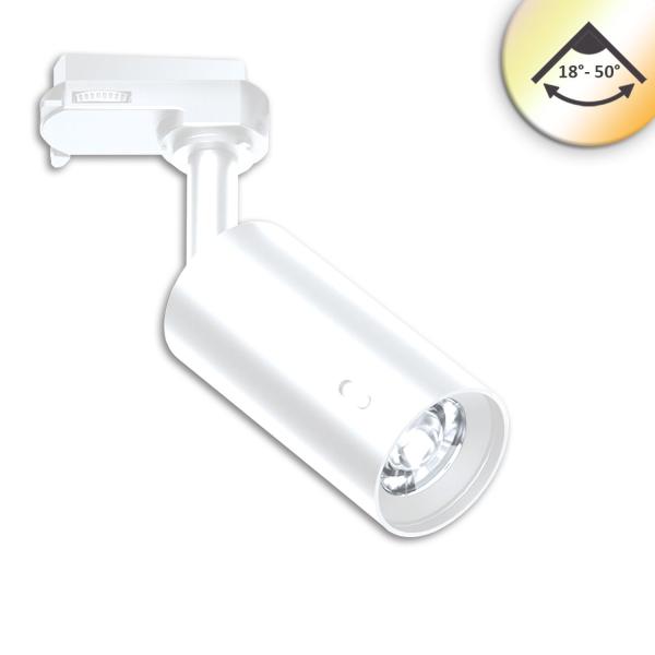 3PH Strahler SELECT 8W UGR<19, 18°-50°, weiß, ColorSwitch 2700-5000K, CRI90, dimmbar