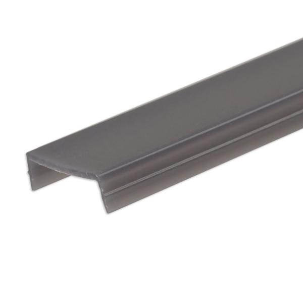 COVER schwarz für Track48 Trockenbau-, Einbau- u. Aufbauschiene (H50), 200cm, 25% Transmission