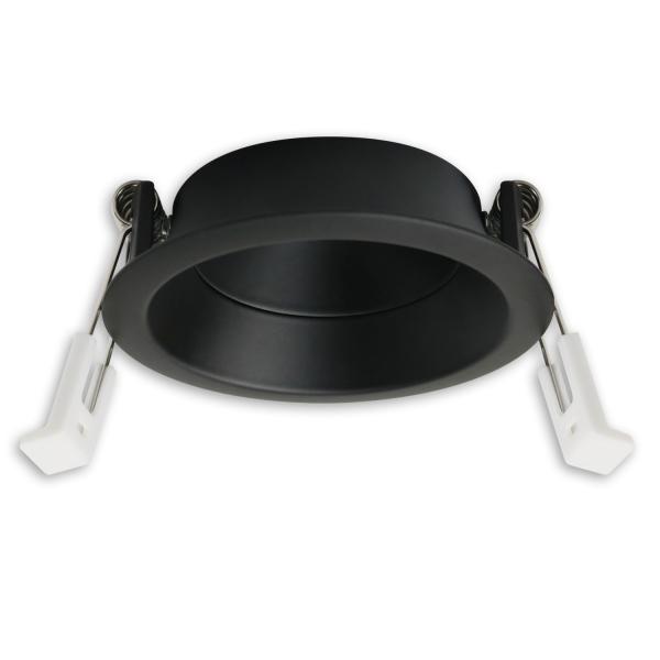 Einbaur. f. Einbaustrahler Back68&LED Modul SYS-GU10, schwenkbar, schwarz matt