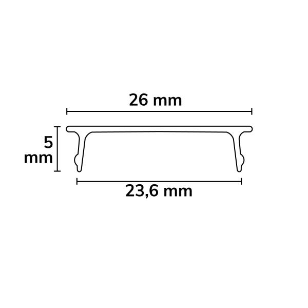 Schutzcover schwarz für Track48 Trockenbau-, Einbau- u. Aufbauschiene (H50), 200cm