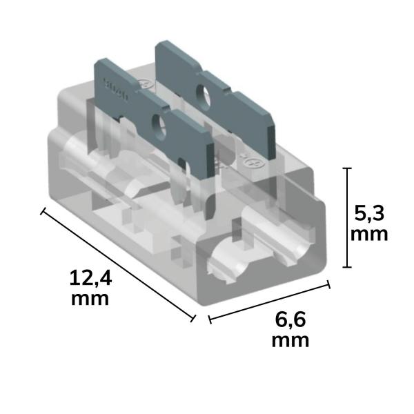 Kontakt-Verbinder Multi (max. 5A) K3-205 für 2-pol. IP20 Flexstripes mit Breite 5mm
