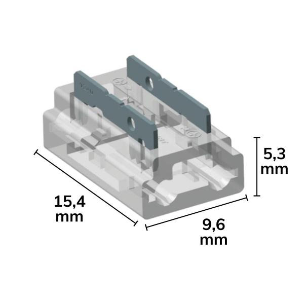 Kontakt-Verbinder Multi (max. 5A) K3-208 für 2-pol. IP20 Flexstripes mit Breite 8mm