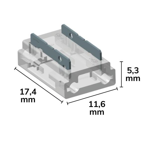 Kontakt-Verbinder Multi (max. 5A) K3-210 für 2-pol. IP20 Flexstripes mit Breite 10mm