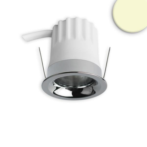 LED Einbaustrahler BACK32, alu glänzend, rund, 5W, CRI90, 2700K, rückversetzt, Honeycomb, dimmbar