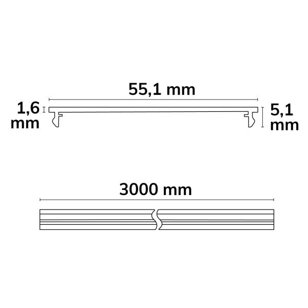Prismatisches, gerolltes Cover 300cm UGR<19 2H|2H für LINKLINE50