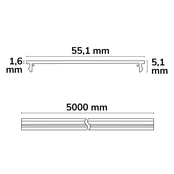 Prismatisches, gerolltes Cover 1000cm UGR<19 2H|2H für LINKLINE50