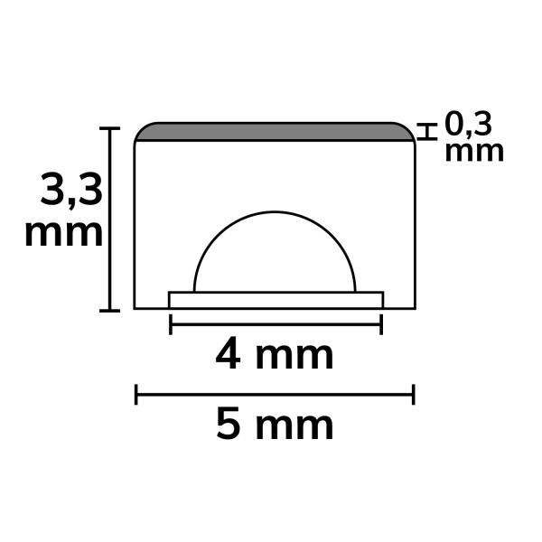 LED NEON927 MiniCut MiniAmp Black Flexband, 24V DC, 7W, IP20, 2500K, 5m Rolle, 400 LED/m