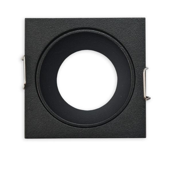 Einbaurahmen für MR11/GU10 Mini Spots, eckig, schwarz