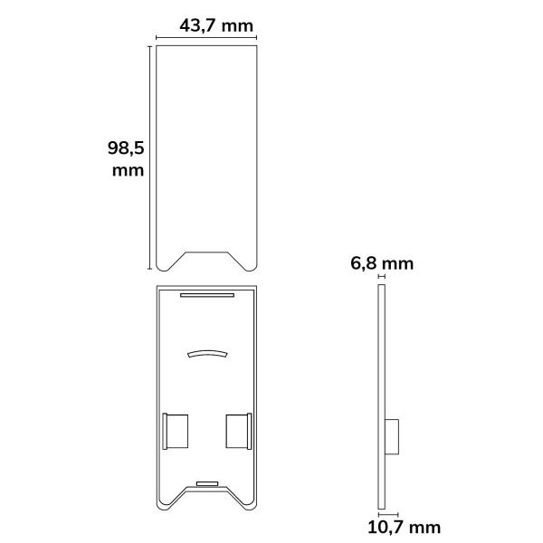 Endkappe EC120 mit Lichtfalle, weiß für Leuchtenprofil HALON mit U-Cover C63, 2 Stück