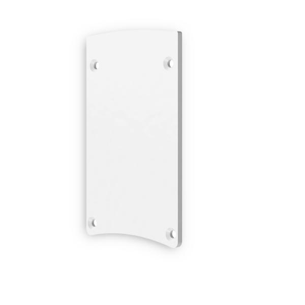 Endkappe EC124 Aluminium weiß für Leuchtenprofil HALON mit Cover C29/C61