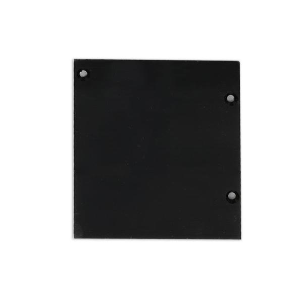 Endkappe Alu EC133 für Curtain10 ONE FLAT mit VISOR, 1 Paar (links & rechts), schwarz