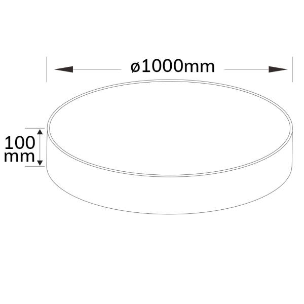 LED Deckenleuchte UGR<19 2H, weiß, 80W|100W, IP44, DN1000, ColorSwitch 2700|3000|4000K, dimmbar